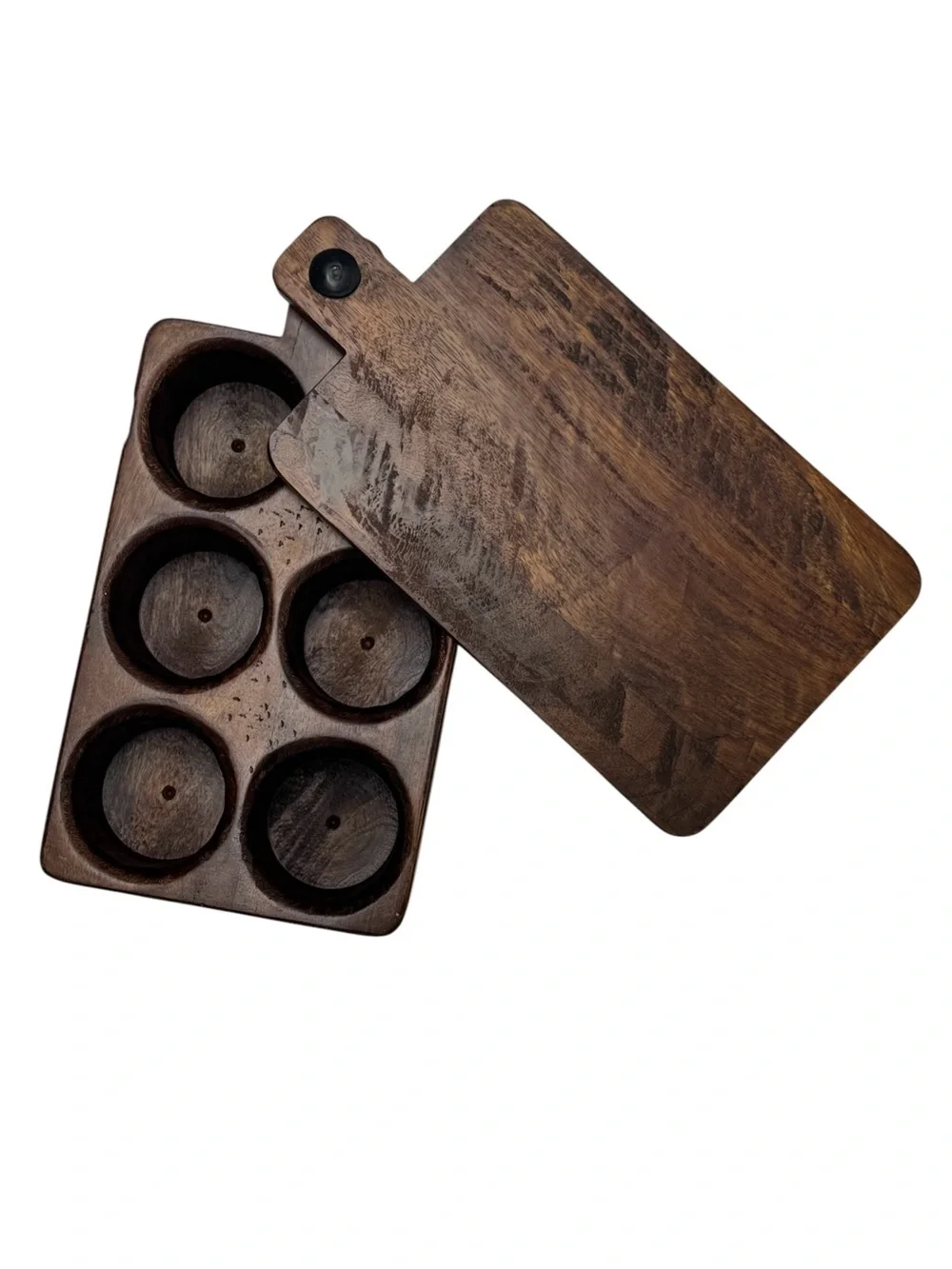 Vintage Williams Sonoma Rustic Heavy Wood Spice/Egg Box With Lid/Cutting Board